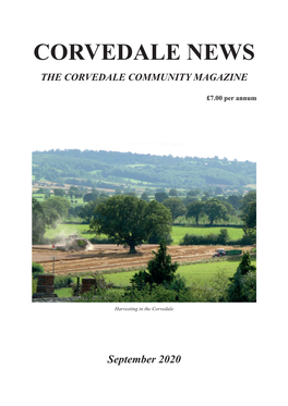 CORVEDALE NEWS September 2020 Copy for October 2020 Magazine