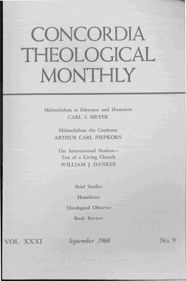 Concordia Theological Monthly