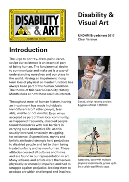 Disability & Visual Art Introduction