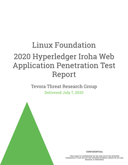 2020 Hyperledger Iroha Application Pentest Report Final