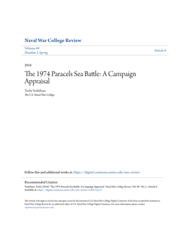 The 1974 Paracels Sea Battle: a Campaign Appraisal
