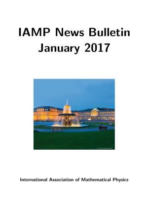 IAMP News Bulletin January 2017