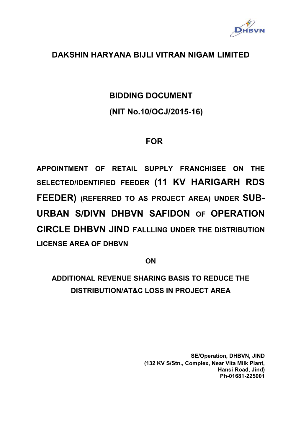 Urban S/Divn Dhbvn Safidon of Operation