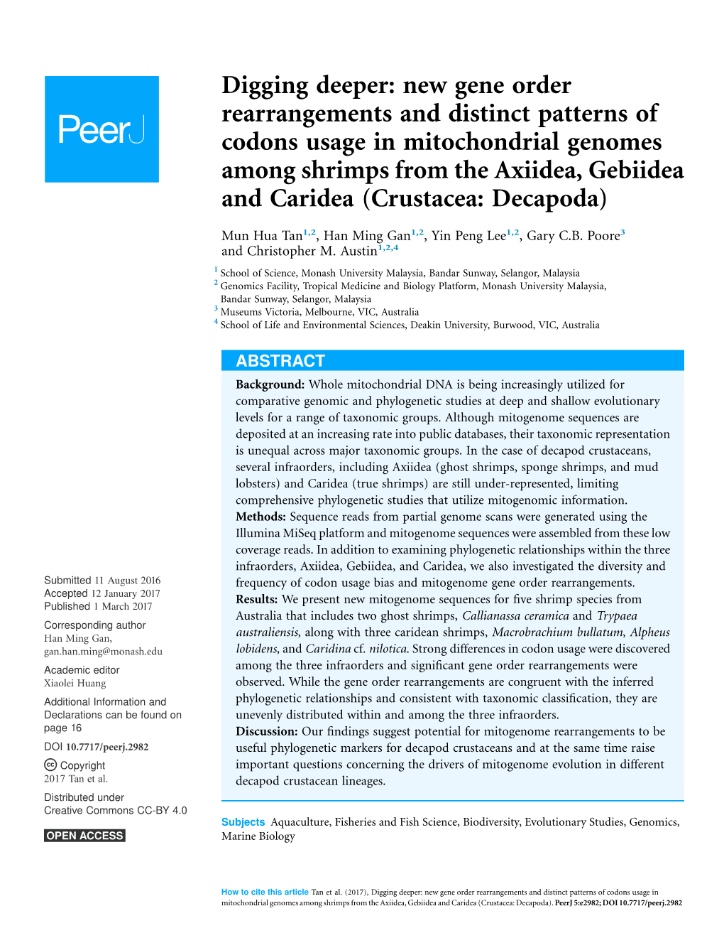 New Gene Order Rearrangements and Distinct Patterns of Codons Usage In