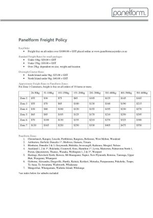 Panelform Freight Policy
