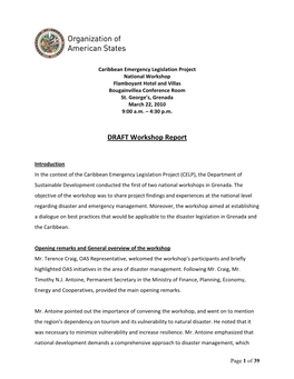 DRAFT Workshop Report
