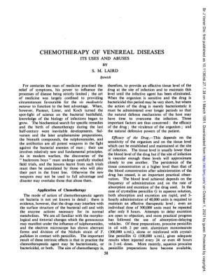 Chemotherapy of Venereal Diseases Its Uses and Abuses by S