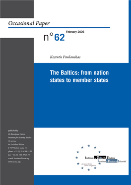 The Baltics: from Nation States to Member States