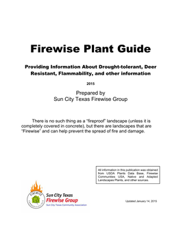 Firewise Plant List from Sun City