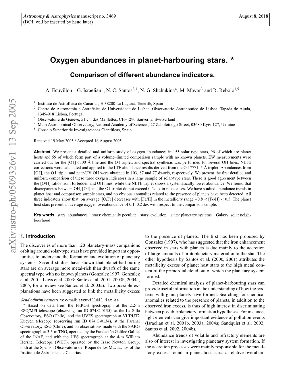 Oxygen Abundances in Planet-Harbouring Stars