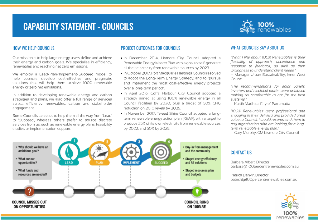 Capability Statement - Councils