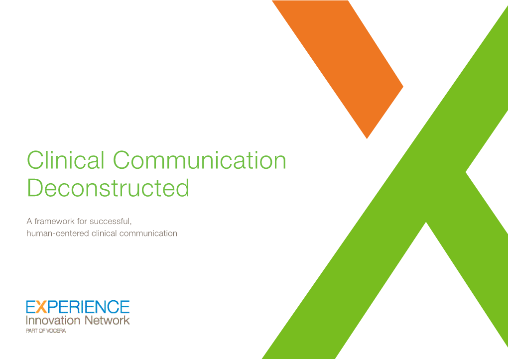 Clinical Communication Deconstructed