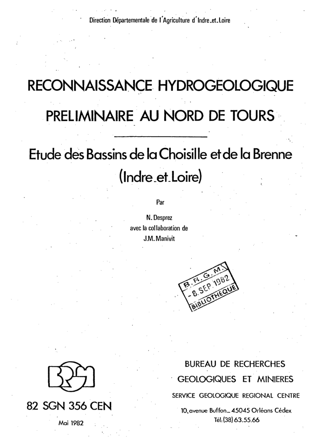 Reconnaissance Hydrogeologique