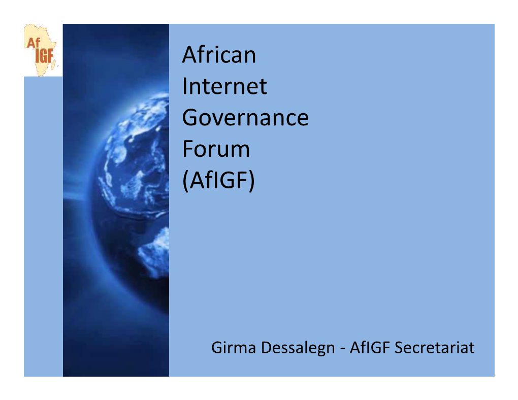 African Internet Governance Forum (Afigf)