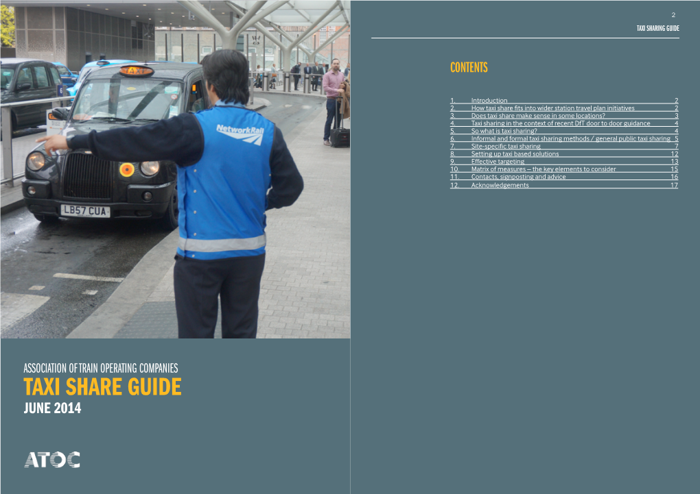 Taxi Share Guide JUNE 2014 3 4 Taxi Sharing Guide Taxi Sharing Guide