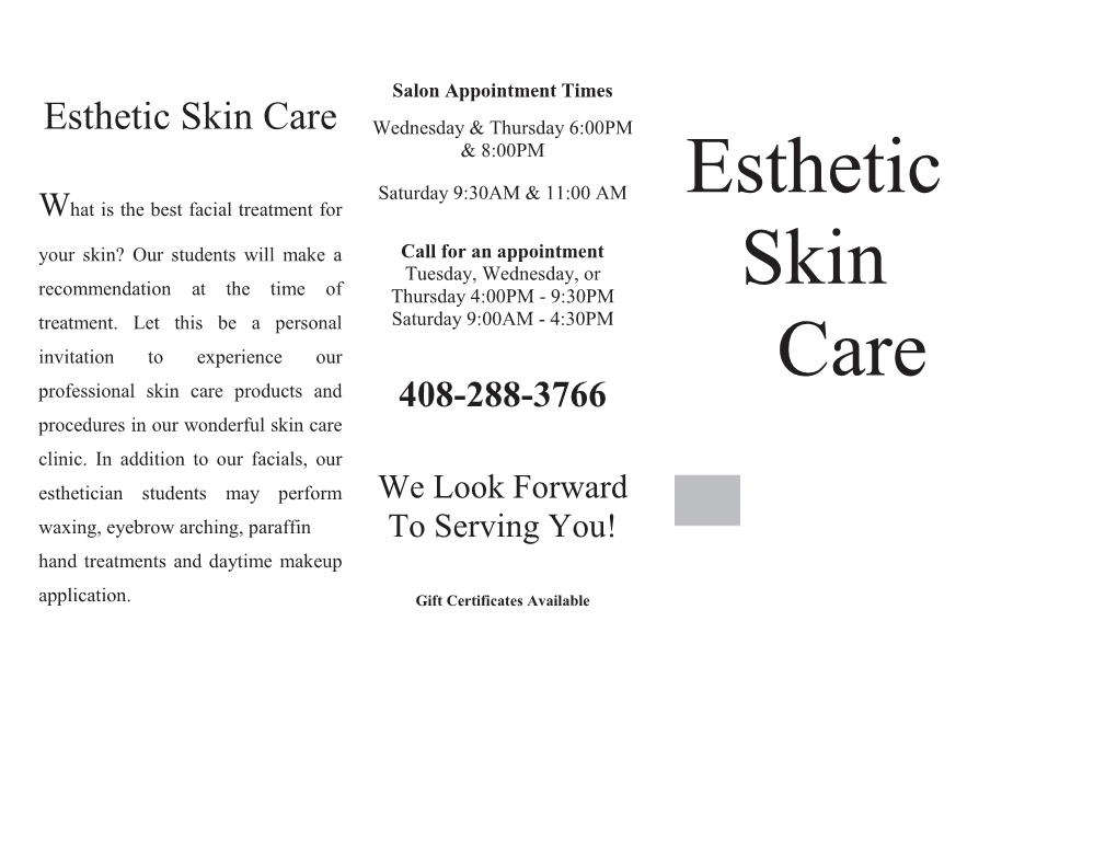 Esthetic Skin Care