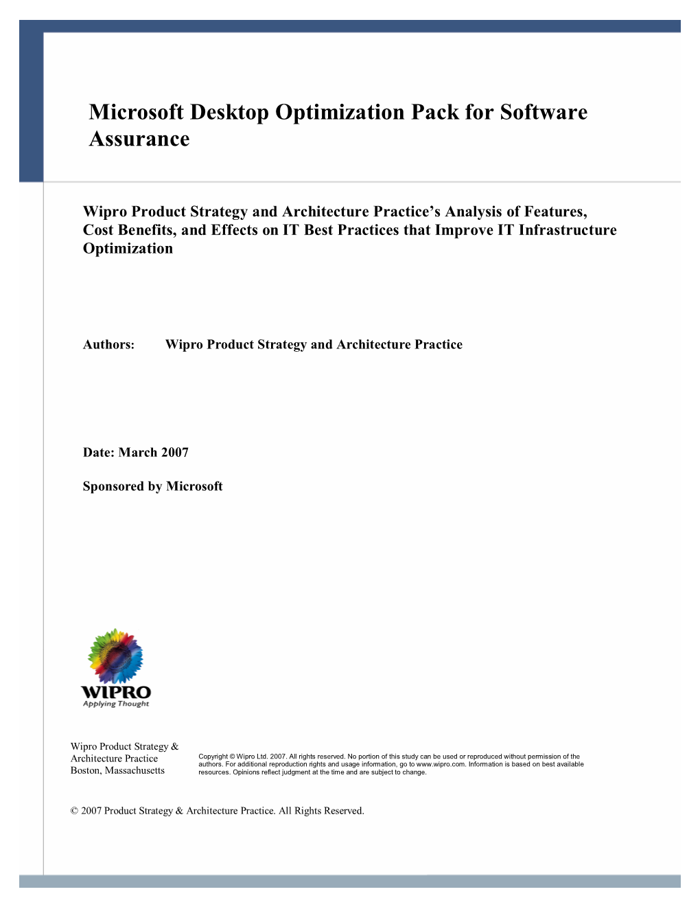 Microsoft Desktop Optimization Pack for Software Assurance 2