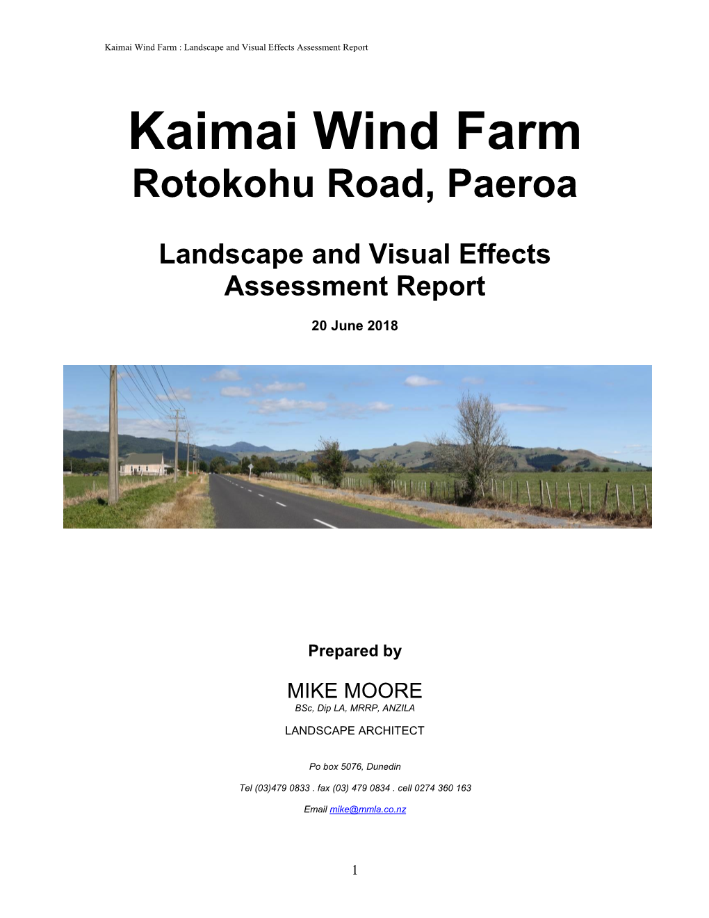 Landscape and Visual Effects Assessment Report