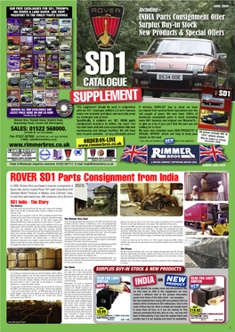 Rover-SD1-Supplement.Pdf