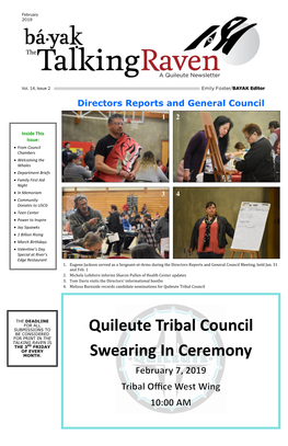 Quileute Tribal Council Swearing in Ceremony