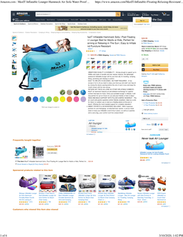 Amazon.Com : Maxit Inflatable Lounger Hammock Air Sofa Water Proof