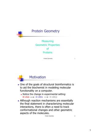 Protein Geometry Motivation