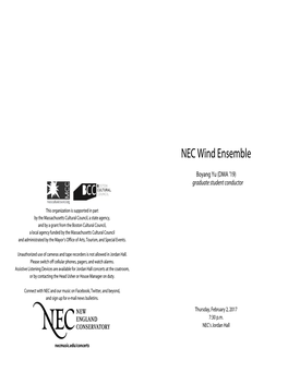 NEC WIND ENSEMBLE & SYMPHONIC WINDS , Charles Peltz and William Drury, Ed