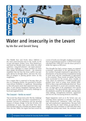 Water and Insecurity in the Levant by Ido Bar and Gerald Stang