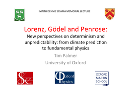 Lorenz, Gödel and Penrose