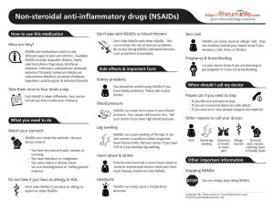 Non-Steroidal Anti-Inflammatory Drugs (Nsaids) Your Rheumatology Resource