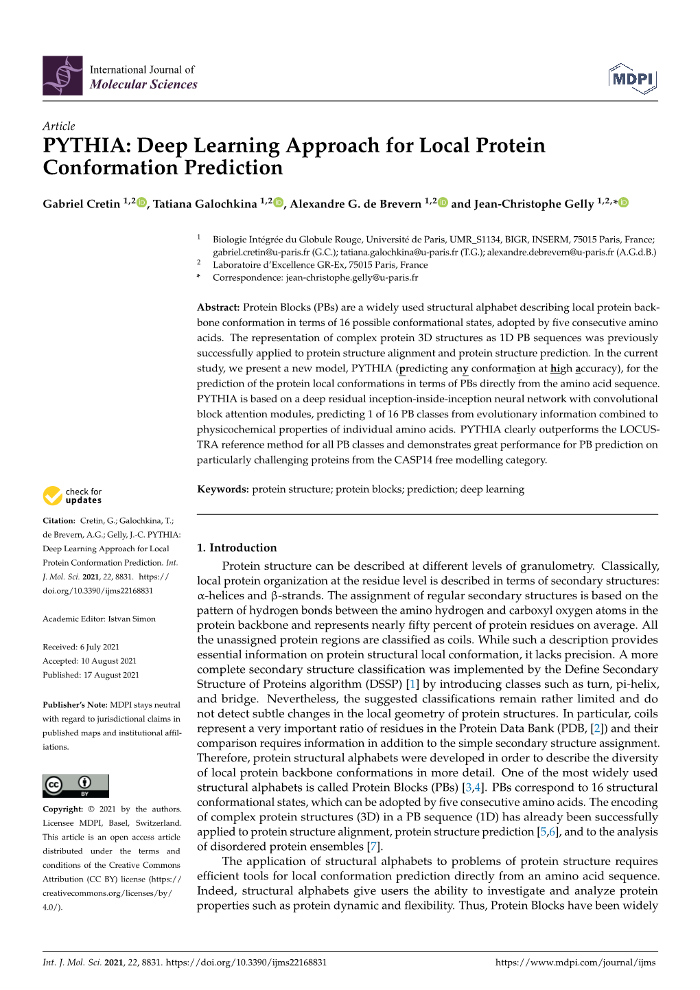 PYTHIA: Deep Learning Approach for Local Protein Conformation Prediction