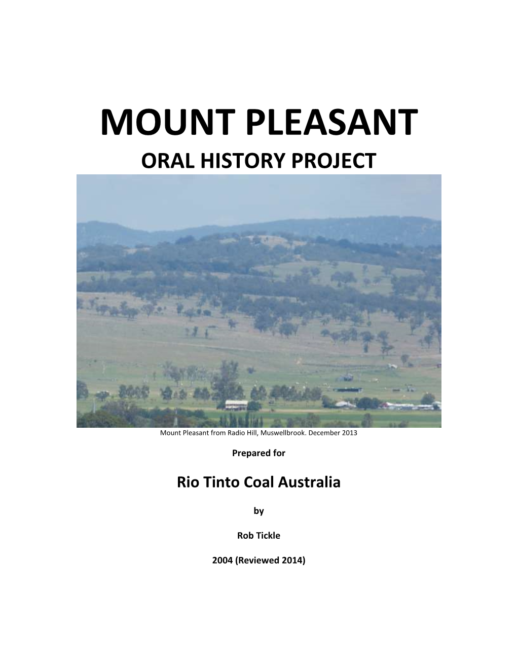 Mount Pleasant Oral History Project