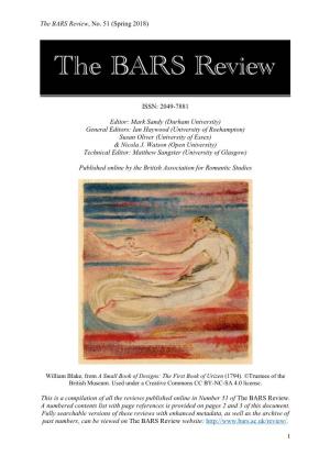 The BARS Review, No. 51 (Spring 2018)