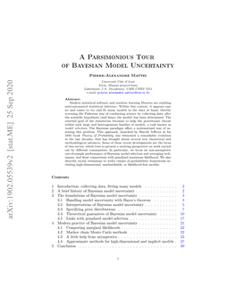 A Parsimonious Tour of Bayesian Model Uncertainty