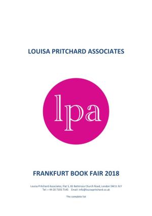 Louisa Pritchard Associates Frankfurt Book Fair 2018