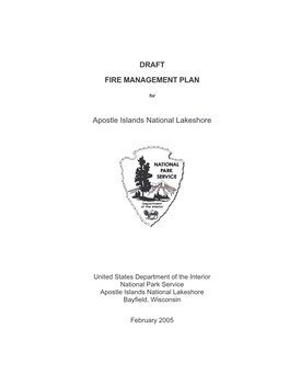 Fire Management Plan for Apostle Islands