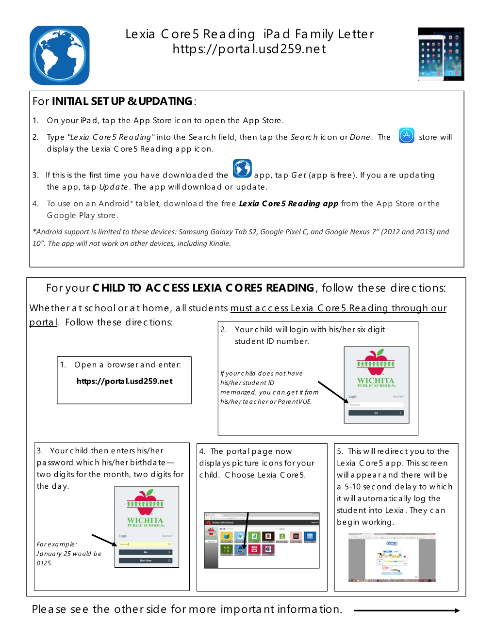 Lexia Instructions