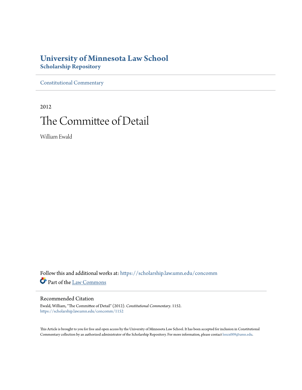 The Committee of Detail