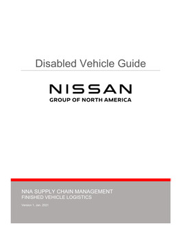 2021 Nissan Disabled Vehicle Guide