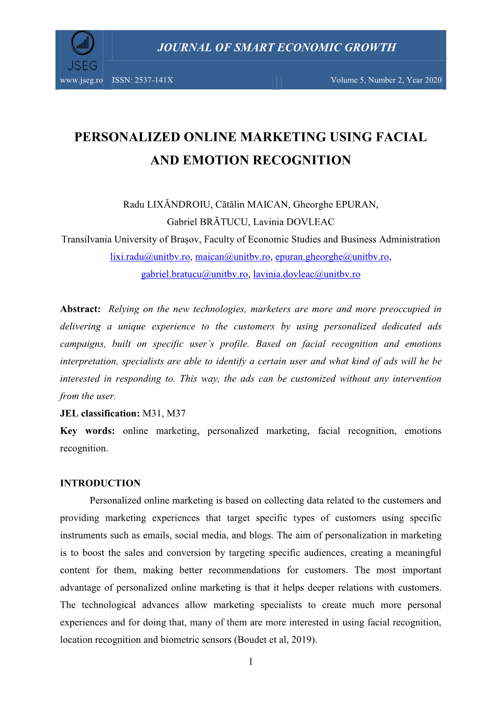 Personalized Online Marketing Using Facial and Emotion Recognition
