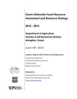 Guam Statewide Forest Resource Assessment and Resource Strategy