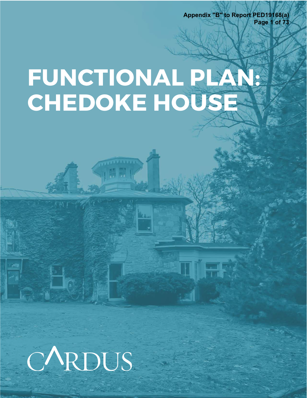 CHEDOKE HOUSE Appendix 