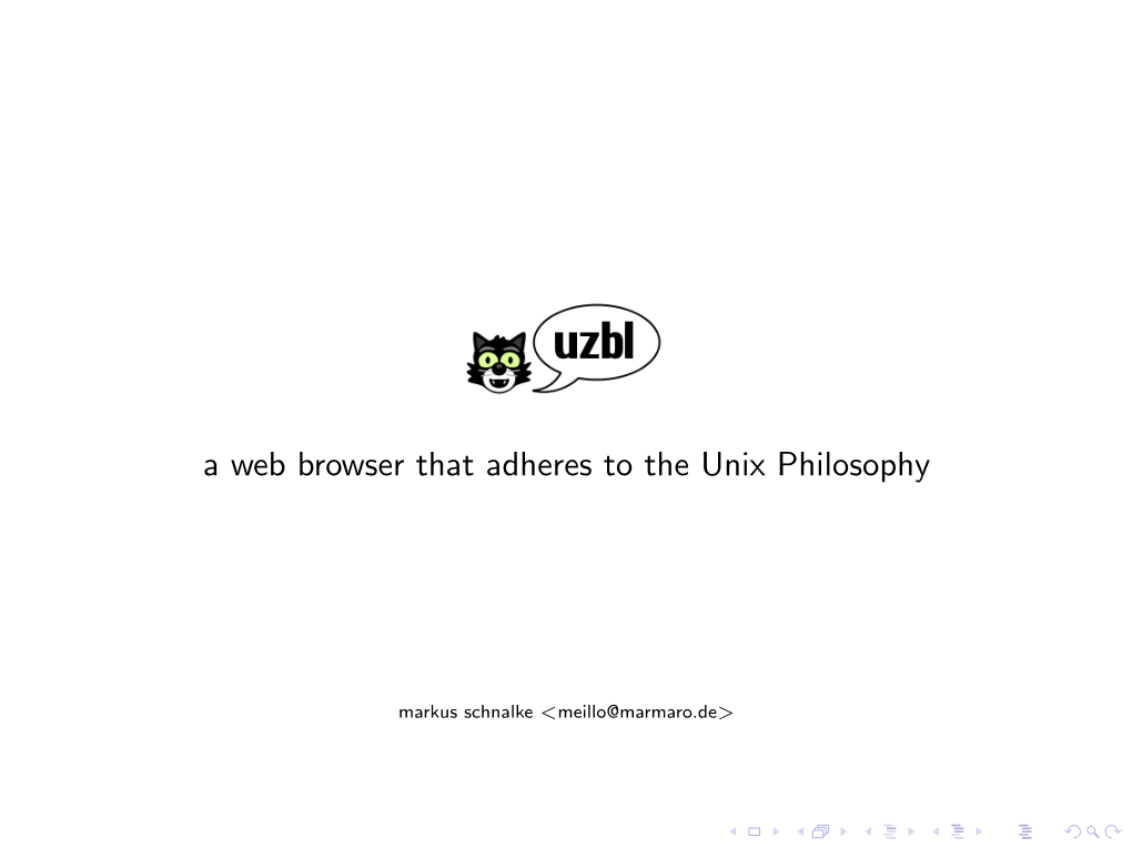 A Web Browser That Adheres to the Unix Philosophy