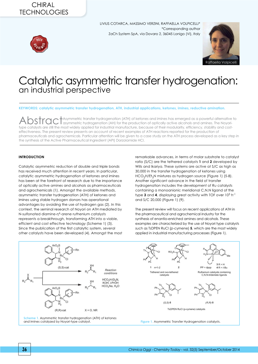 Catalytic Asymmetric Transfer Hydrogenation: an Industrial Perspective