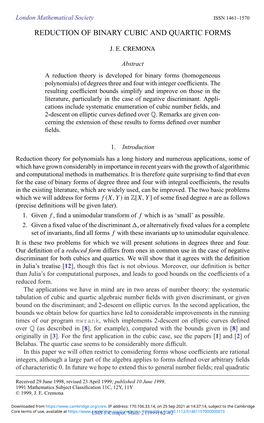 Reduction of Binary Cubic and Quartic Forms