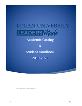 Student Handbook and Academic Catalog 2019 20