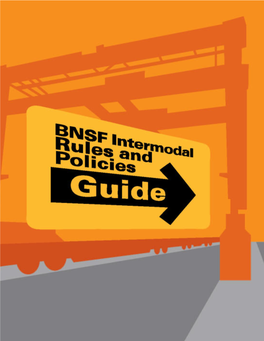 BNSF Intermodal Rules and Policies Guide (R&PG)