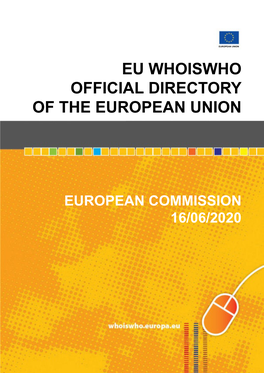 Eu Whoiswho Official Directory of the European Union