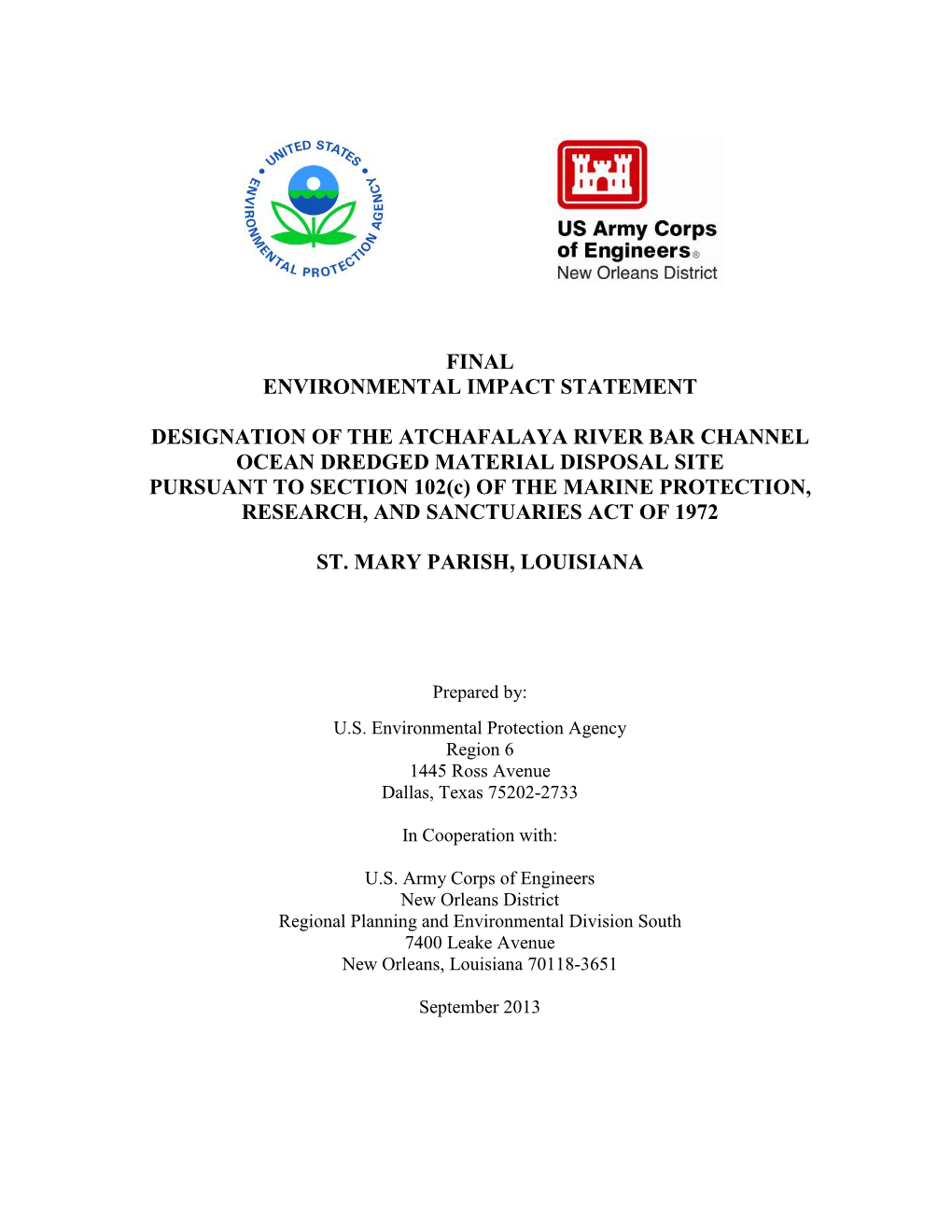 Final Environmental Impact Statement