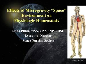 Effects of Microgravity “Space” Environment on Physiologic Homeostasis